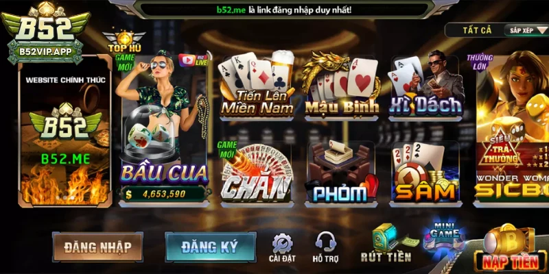 về chúng tôi Trang chủ của cổng game B52Club